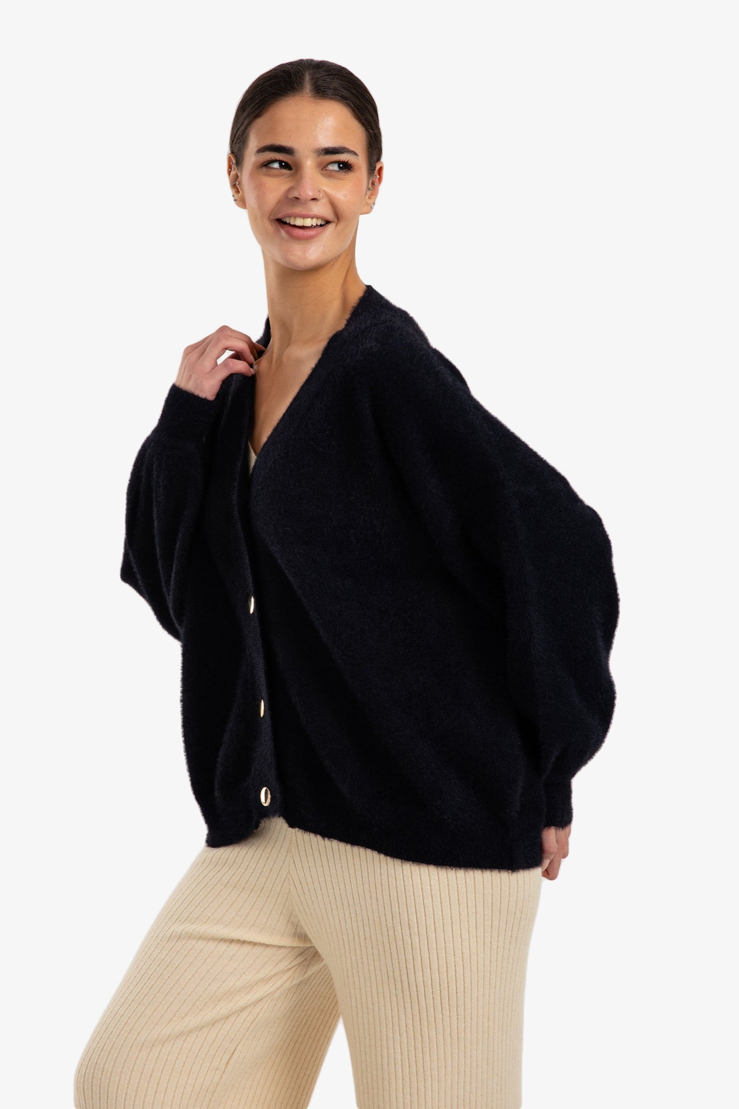 Relaxed V-Neck Cardigan