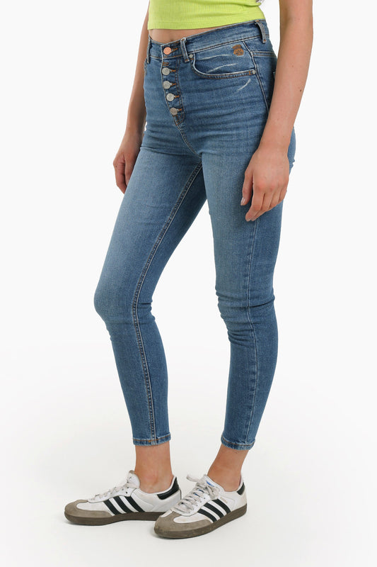 5 Buttons Closure Skinny Jeans