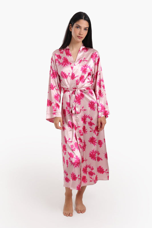 رداء ساتان مزهر