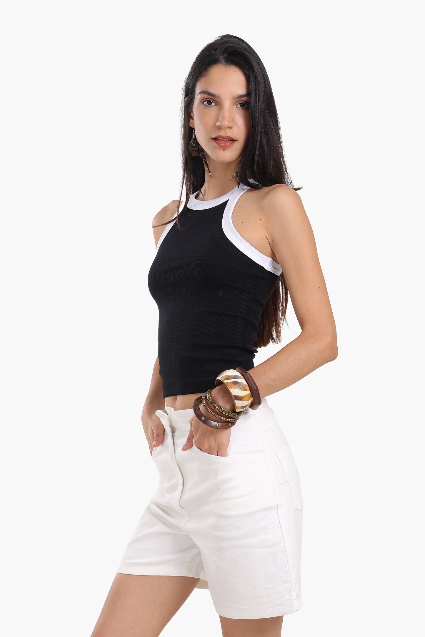 قميص سباق ضلعي ناعم