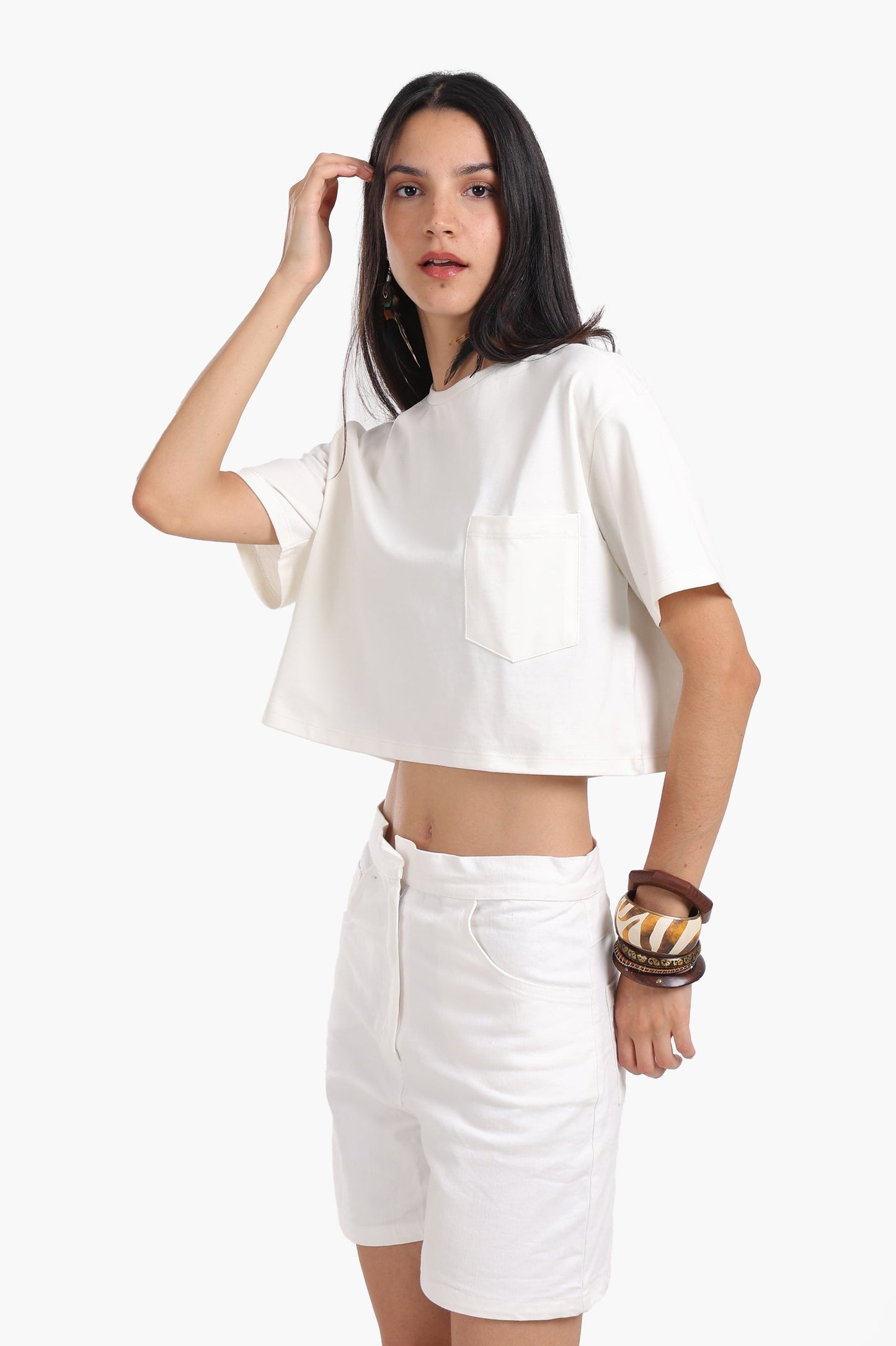 Relaxed Fit Cropped T-Shirt