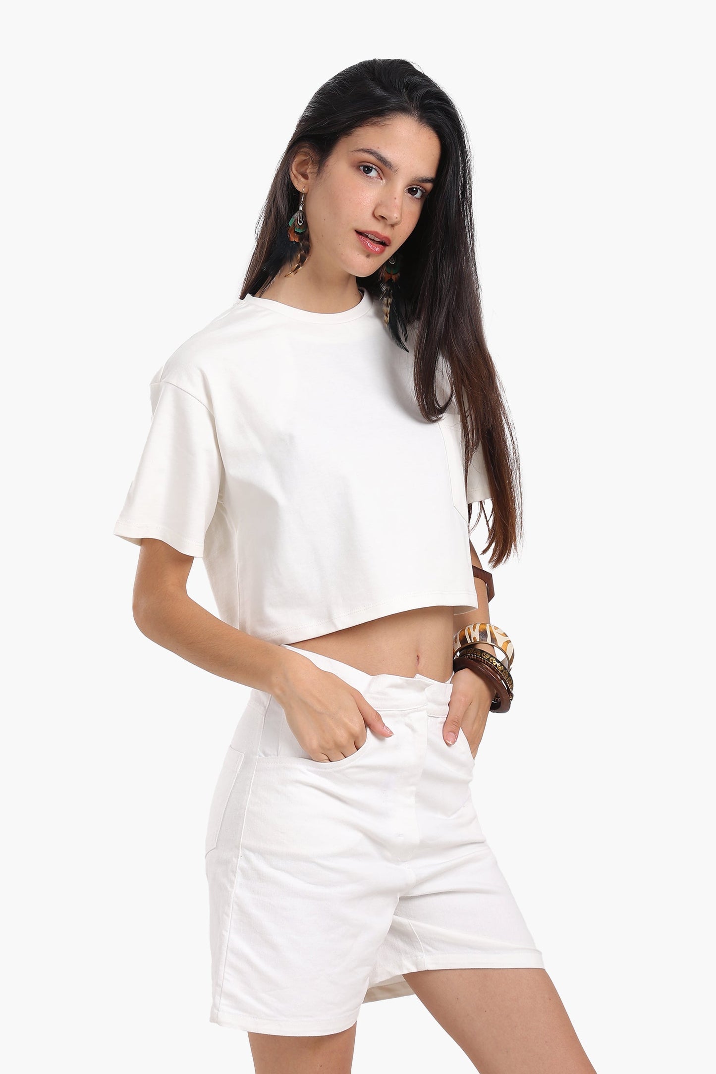 Relaxed Fit Cropped T-Shirt