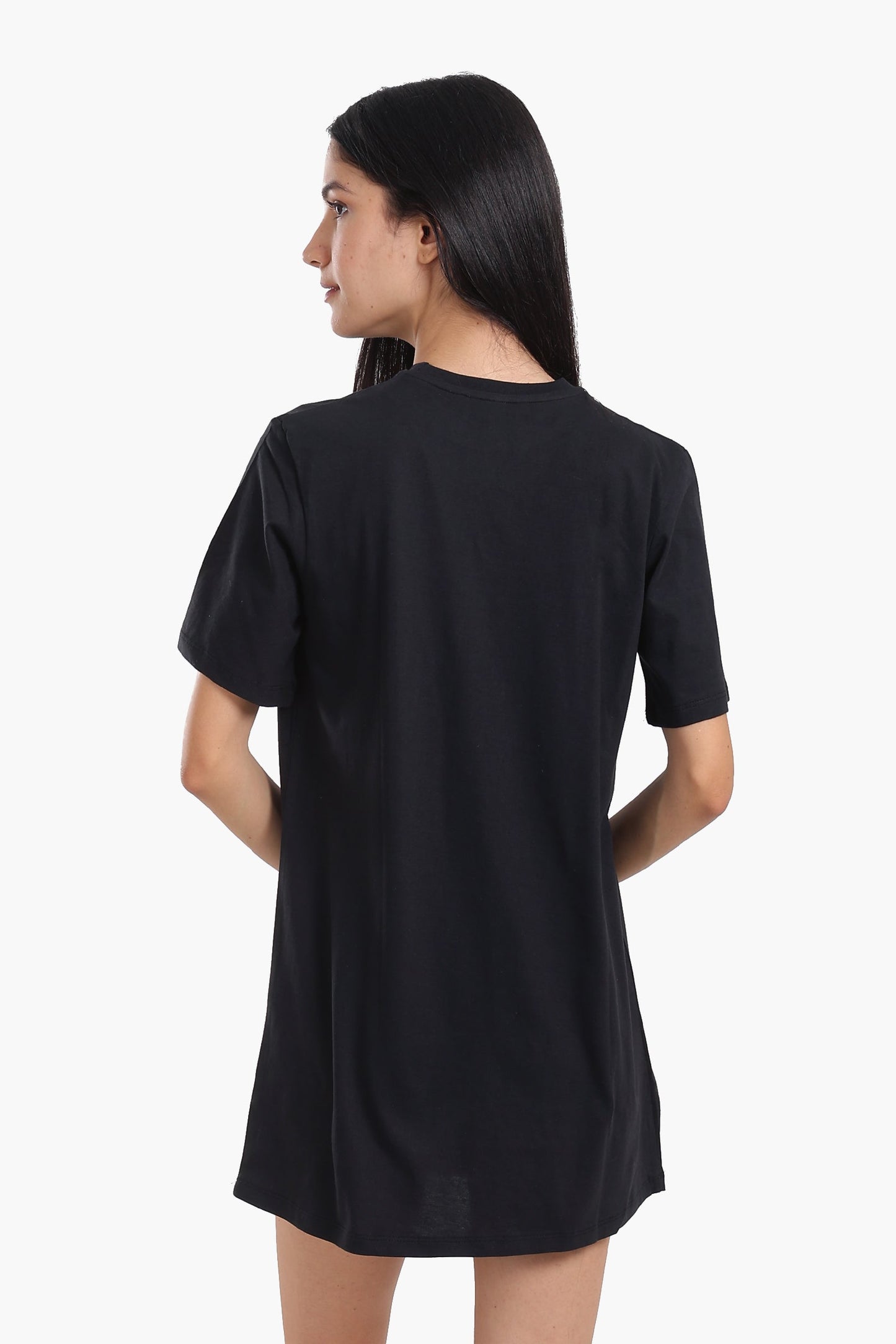 Short Sleeves Cotton Mini Dress