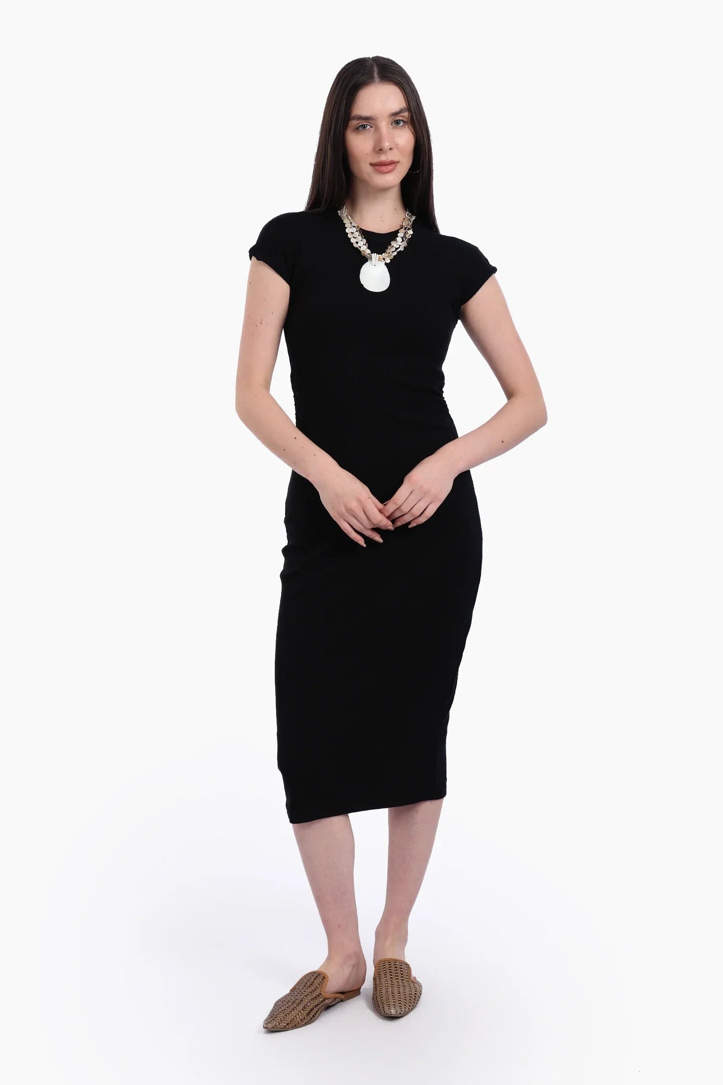 Ribbed Cotton Slim Fit Dress