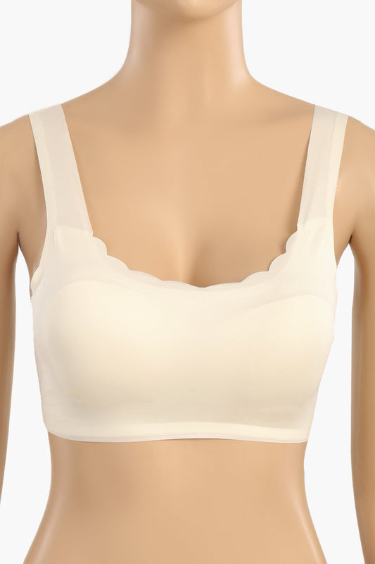 حمالة صدر مبطنة بحافة مقطوعة بالليزر