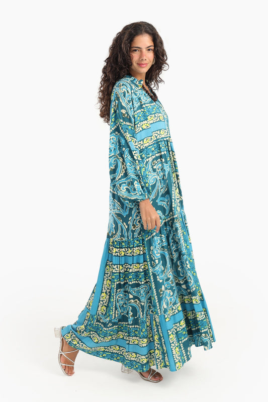 فستان ماكسي مطبوع أنيق