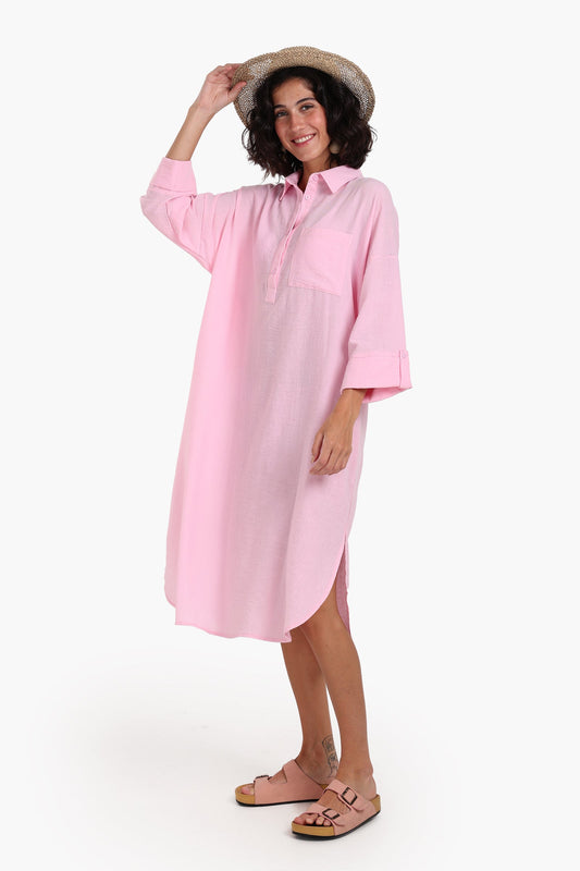 3/4 Sleeves Midi Dress