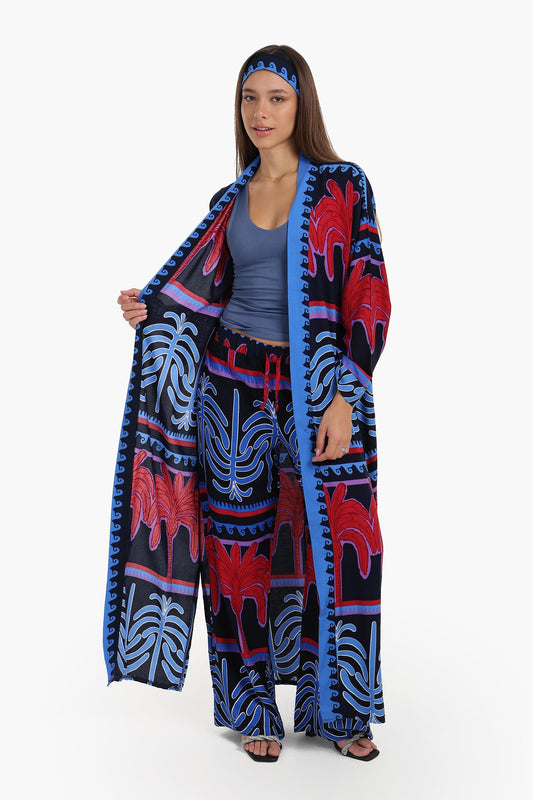 كارديجان مطبوع عليه نخيل