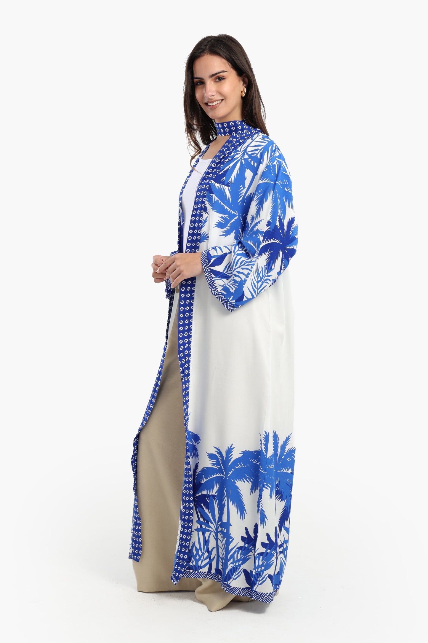 Palm Trees Printed Kimono