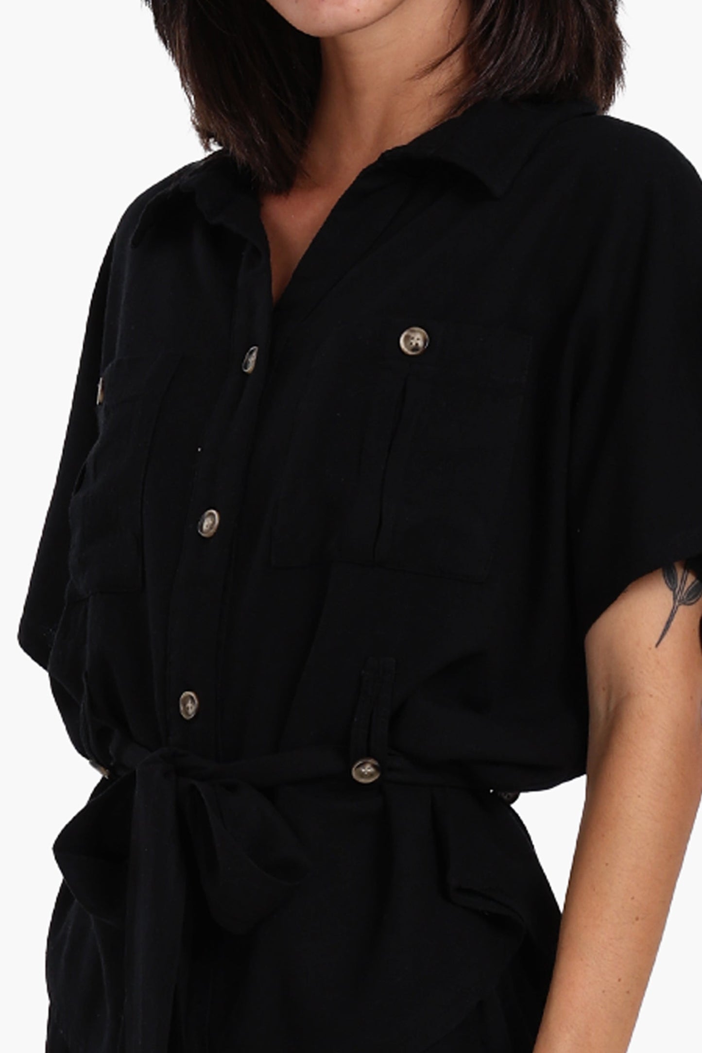 Utility Belted Lounge Top