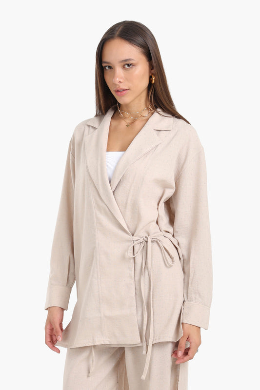 كارديجان بتصميم ملفوف ومرصع بالترتر