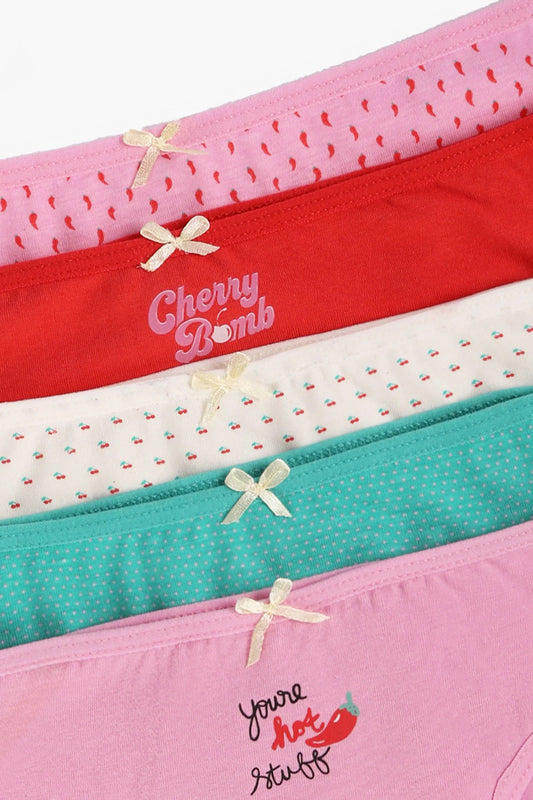 مجموعة من 5 سراويل بيكيني ملونة