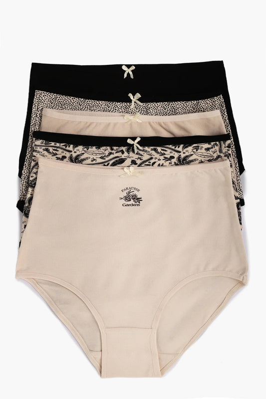 مجموعة من 5 سراويل داخلية كاملة ملونة