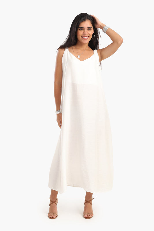 Chic V-Neck Midi Dress