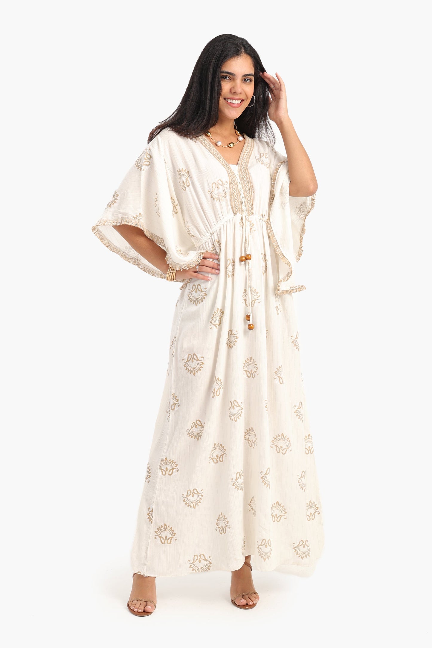 Chic Printed V-Neck Dress