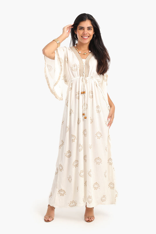 Chic Printed V-Neck Dress