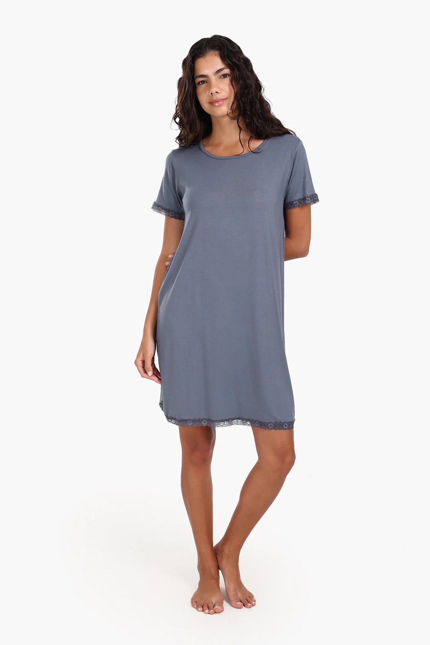 Lightweight Nightgown with Lace