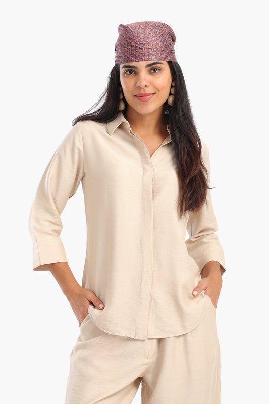 Shirt with Full Hidden Placket