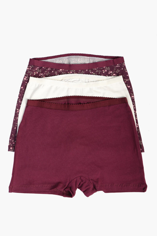 عبوة من 3 سراويل داخلية قصيرة ملونة