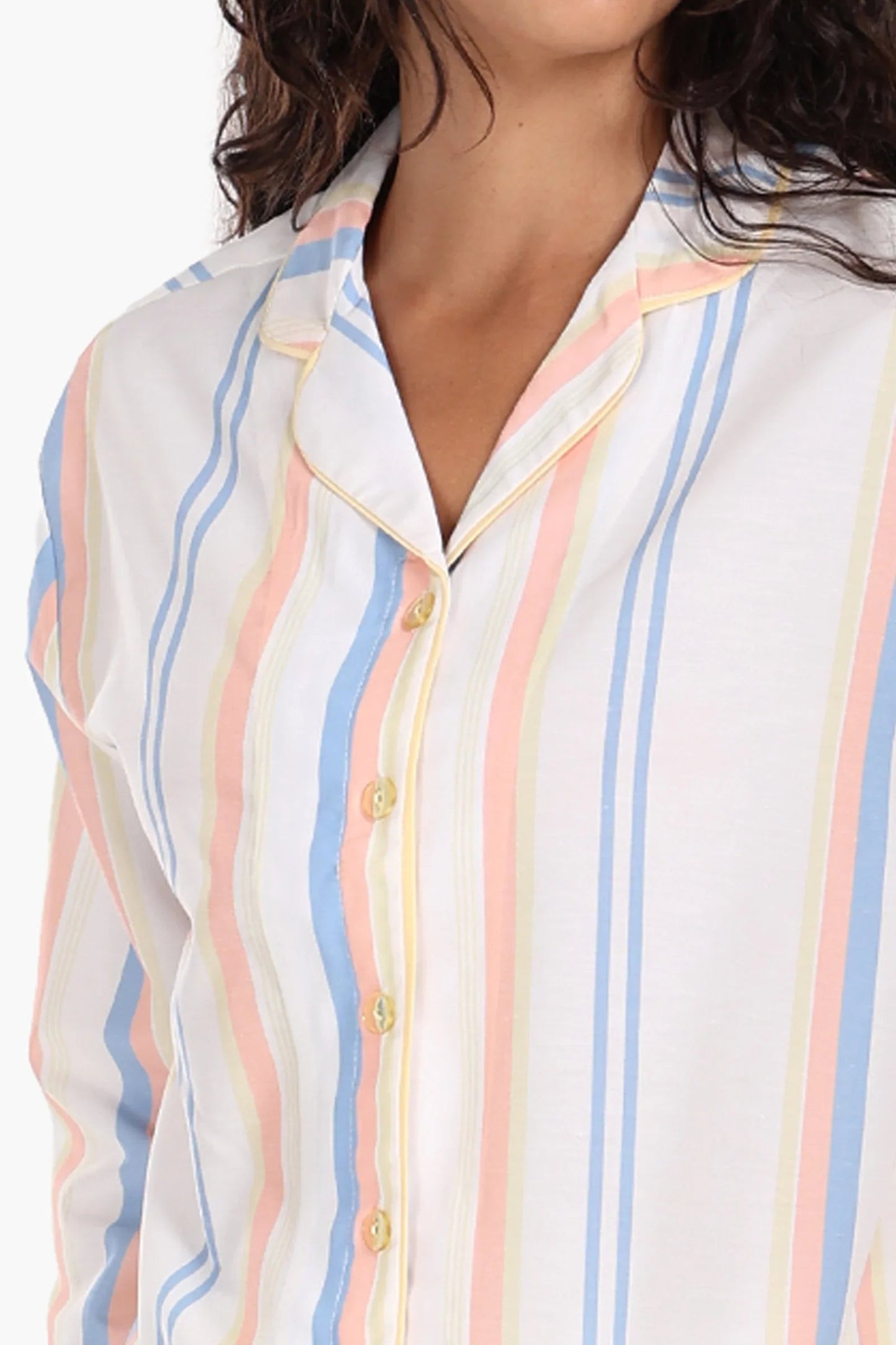 Striped Long Sleeves Pyjama Set