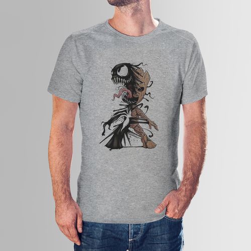 Half Sleeve Groot Printed T-Shirt