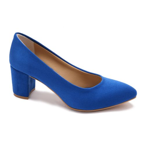 Blue Classic Suede High Heels