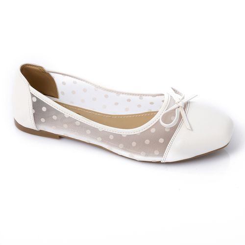 Side Polka-Dot Flat Ballerina
