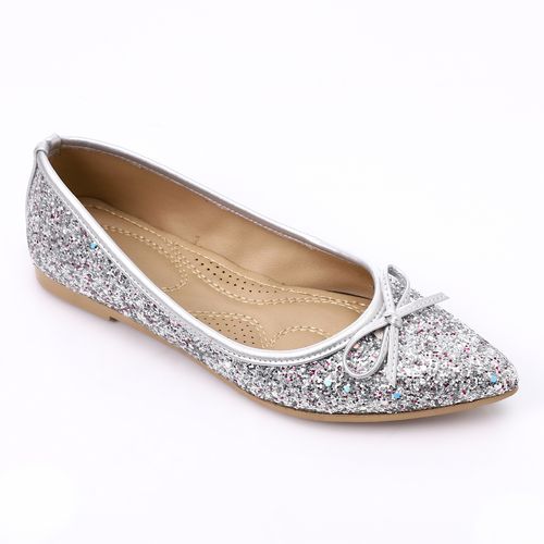 Silver Glitter Shiny Ballerina