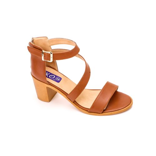 Elegant Leather Heeled Sandal