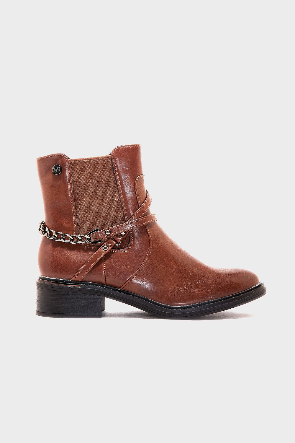 Half Boot With Chain