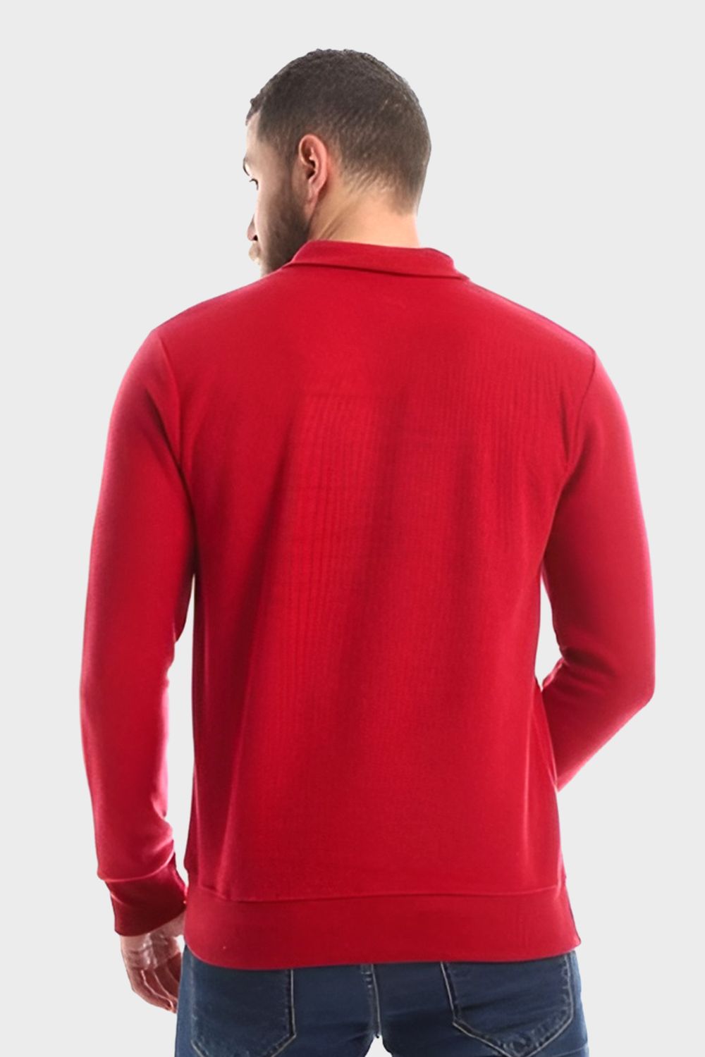 Casual Sweatshirt with Small Zipper