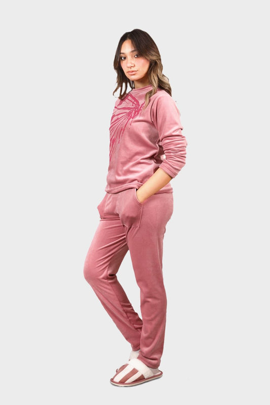 طقم بيجامة مطبوع عليه أحلام الفراشة