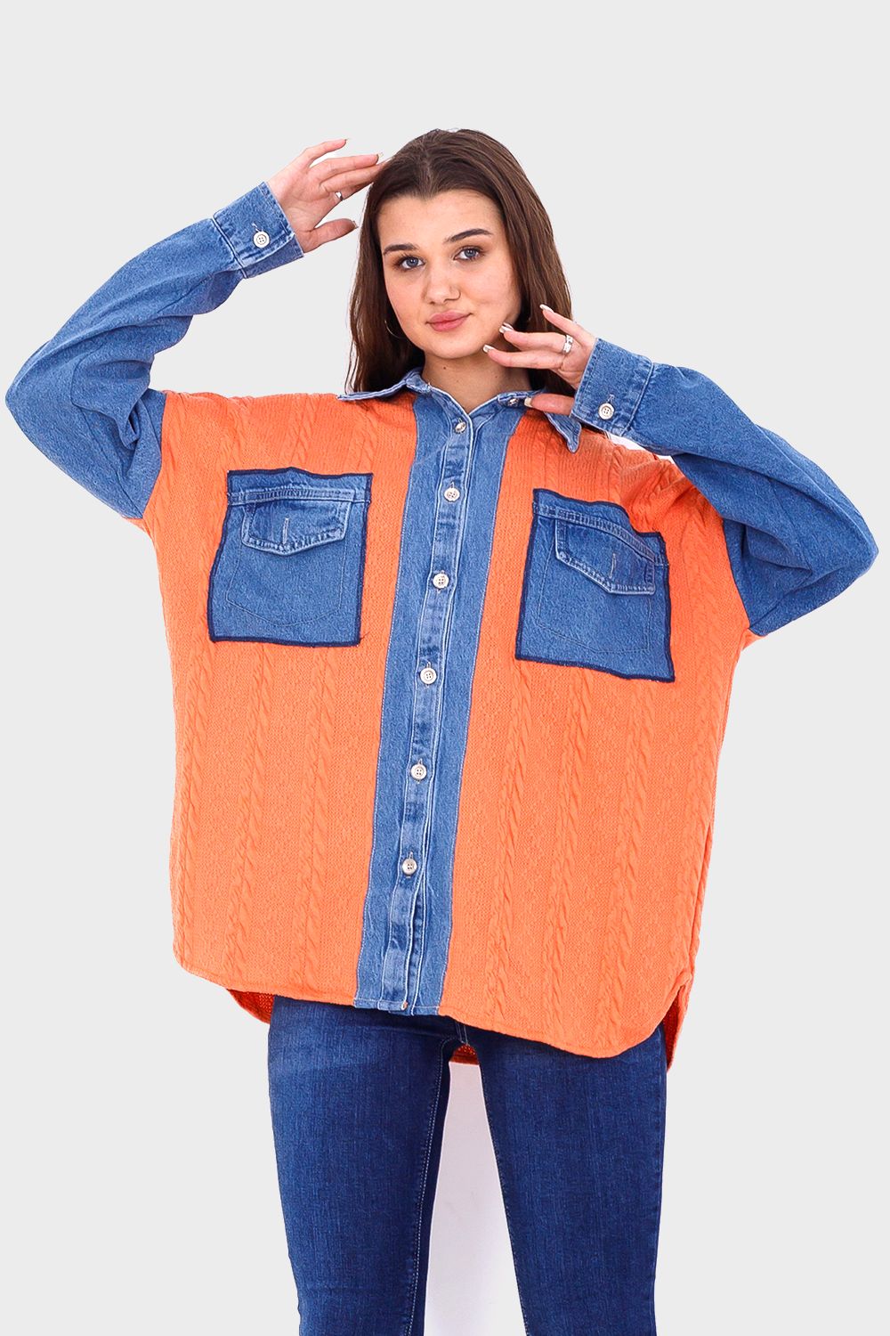 Knitted Jeans Shirt