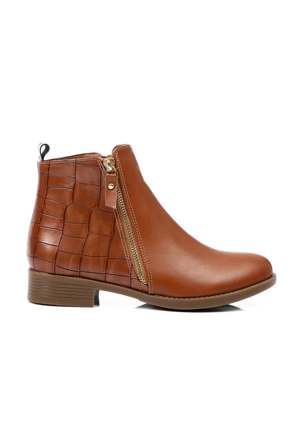 Side Zipper Ankle Boot