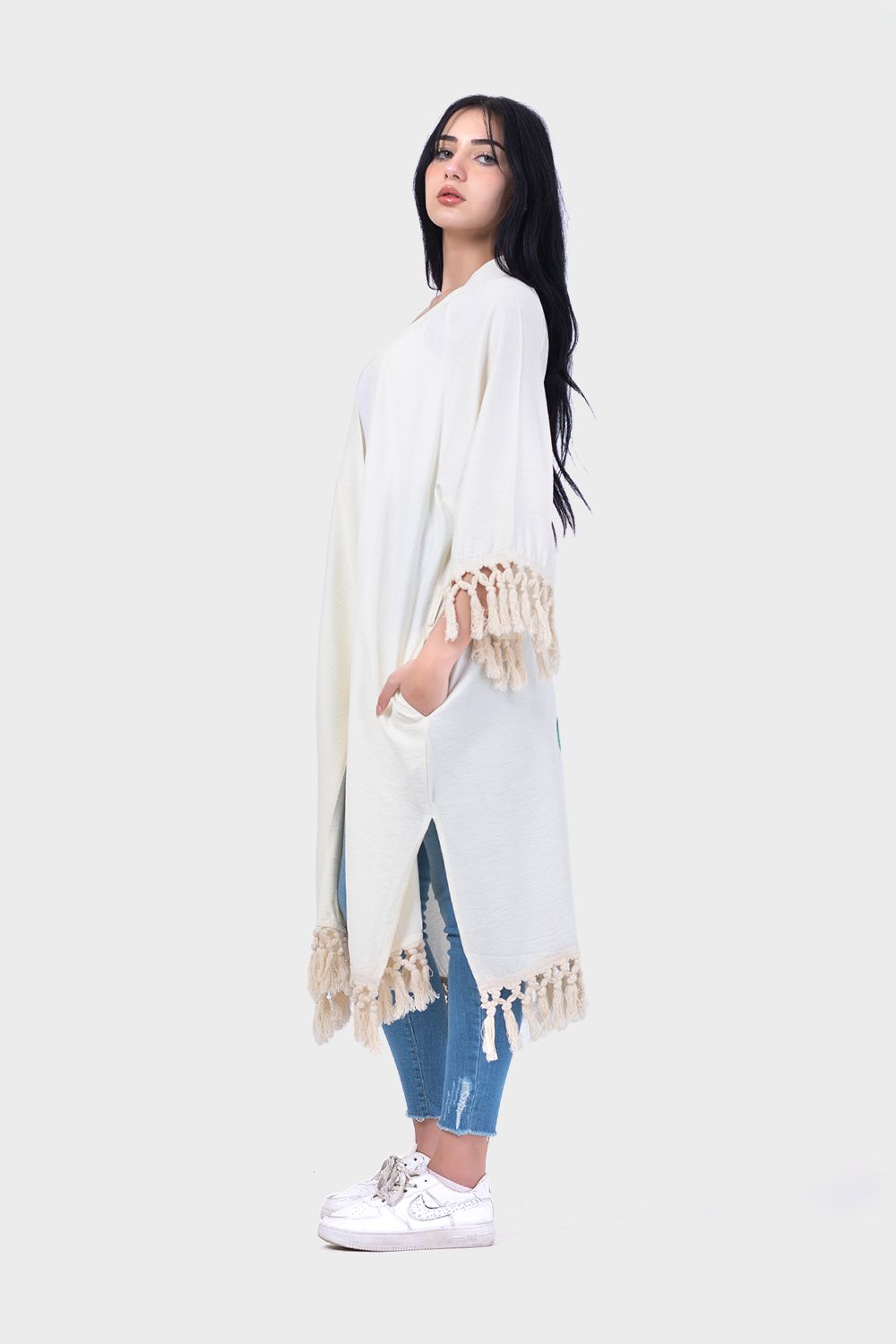Casual Back Embroidered Kimono