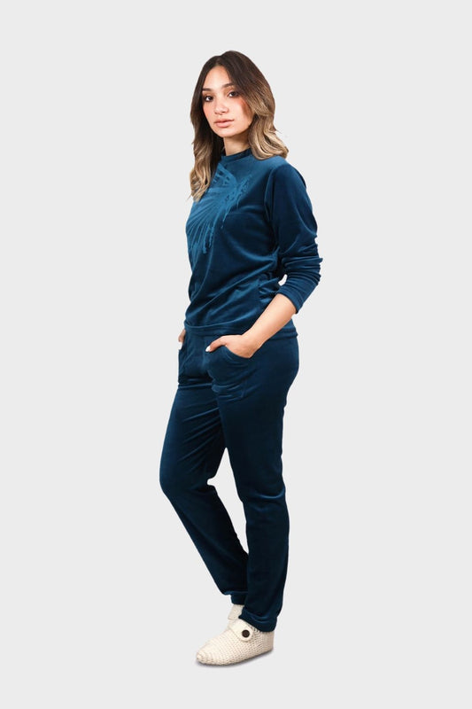 طقم بيجامة مطبوع عليه أحلام الفراشة