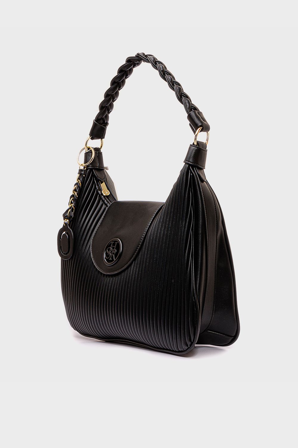 Ribbed Leather Handbag