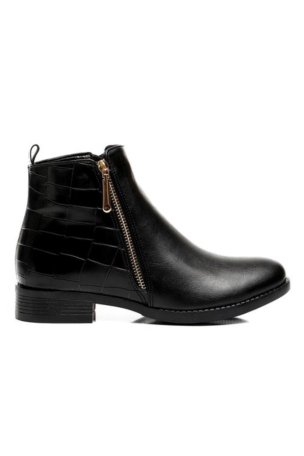 Side Zipper Ankle Boot