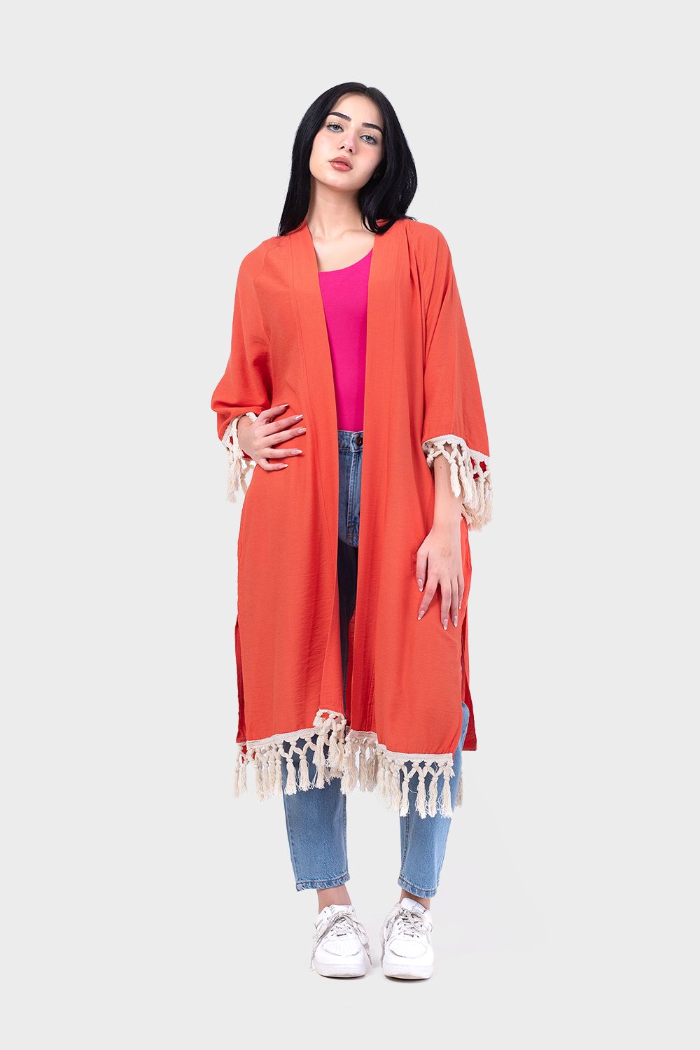 Casual Back Embroidered Kimono