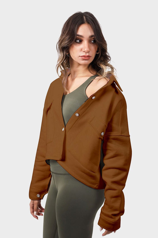 Crop Shirt with Chest Pockets