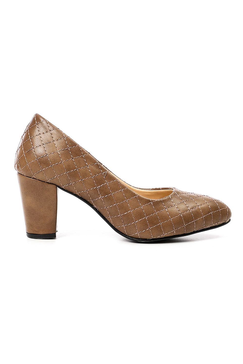 Stitched Leather High Heels