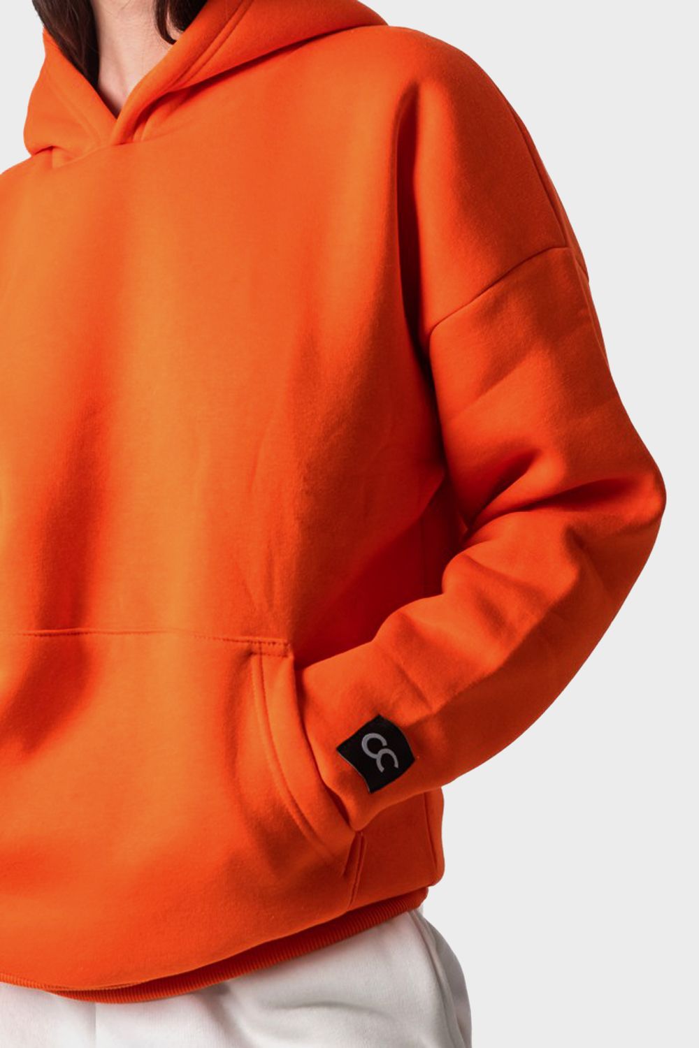 Oversized Basic Hoodie Orange
