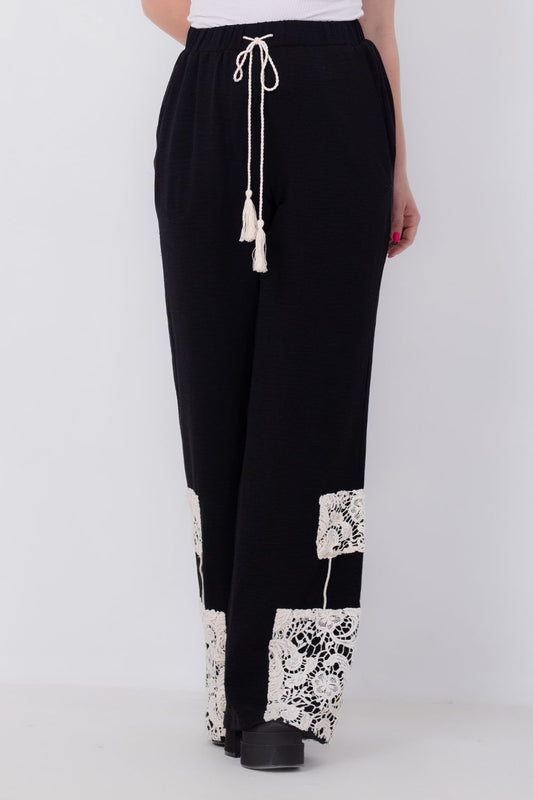 بنطال دانتيل المفصل