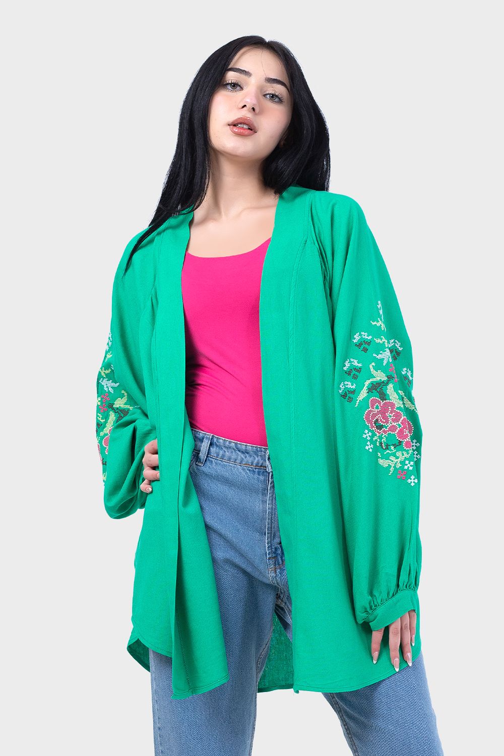 Fashionable Long Sleeves Kimono