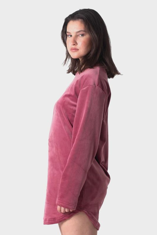 قميص نوم قصير بقصّة عادية