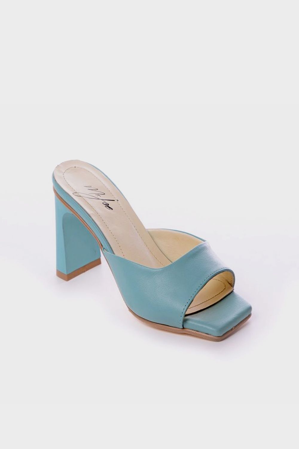 Slipper with Wide High Heel