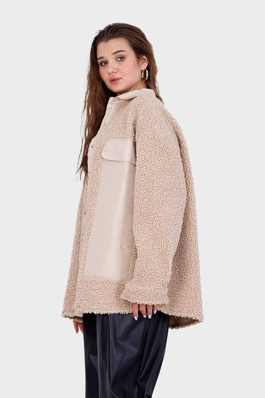 سترة تيدي بجيوب أمامية