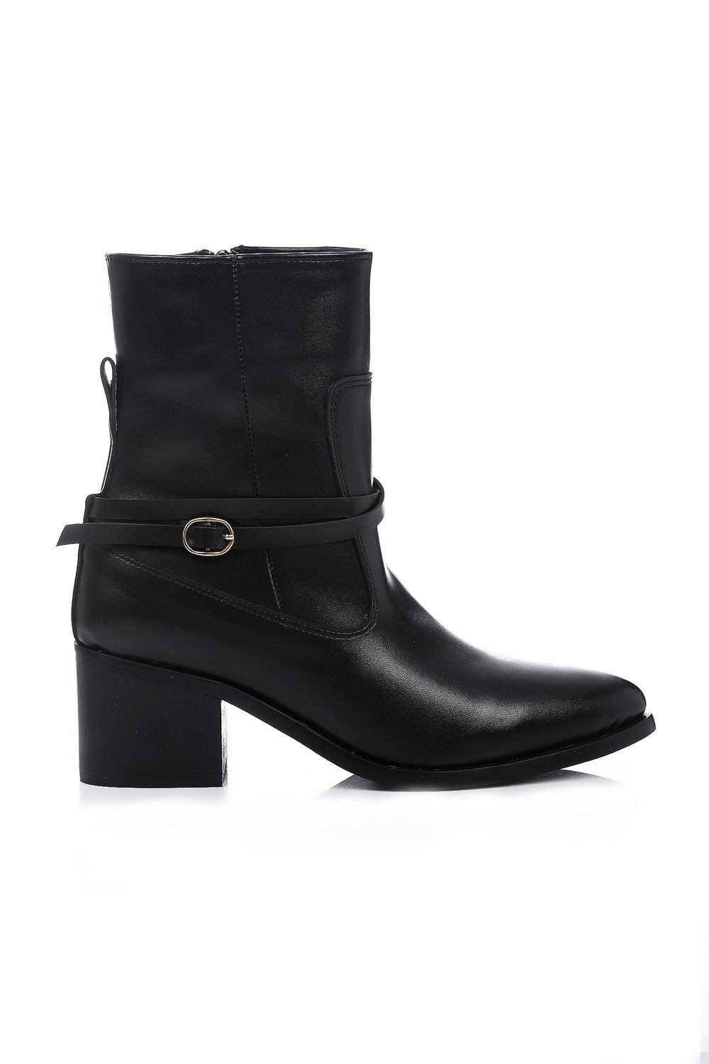 Fashionable Side Zipper Half Boots