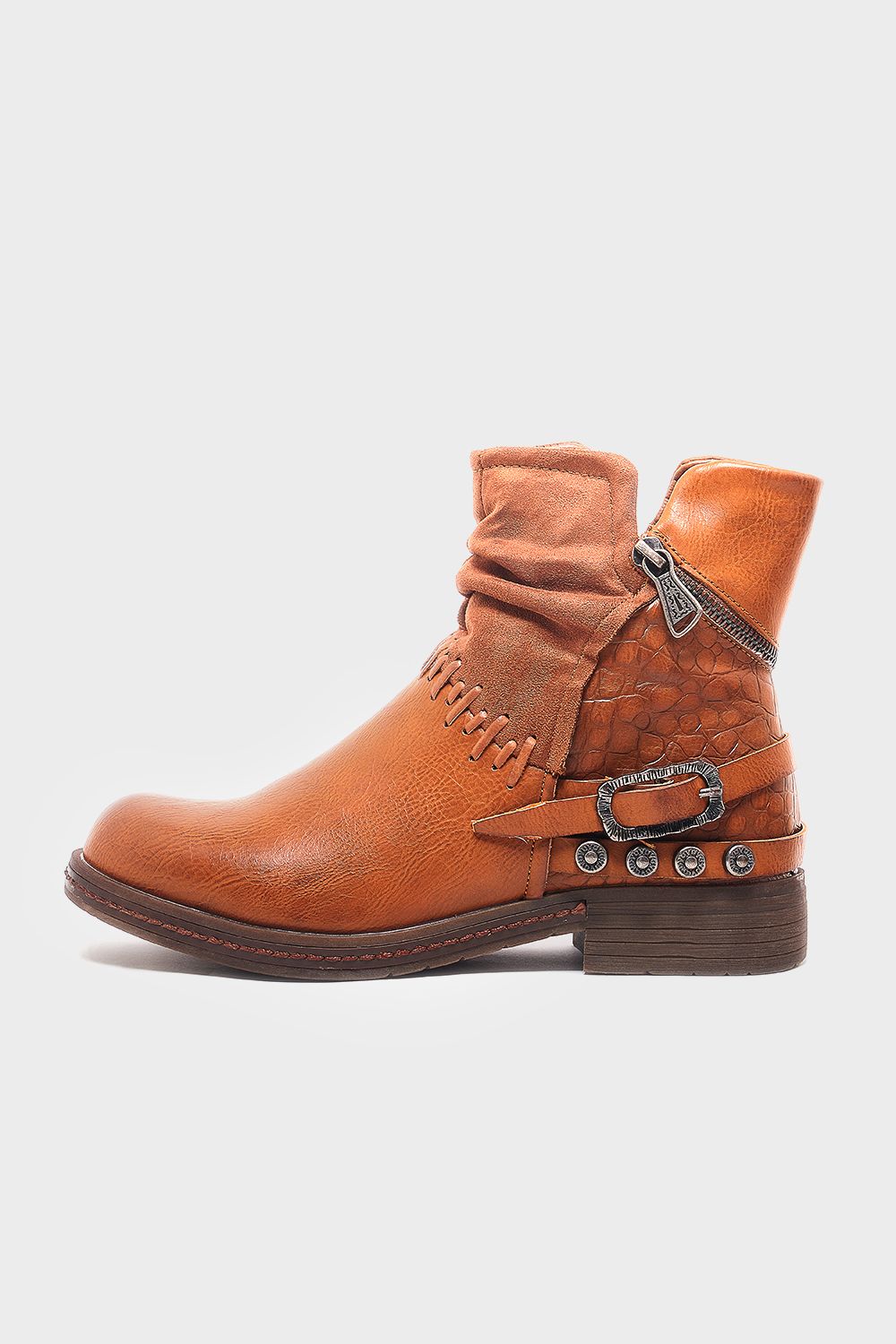 Back Buckle Ankle Boot