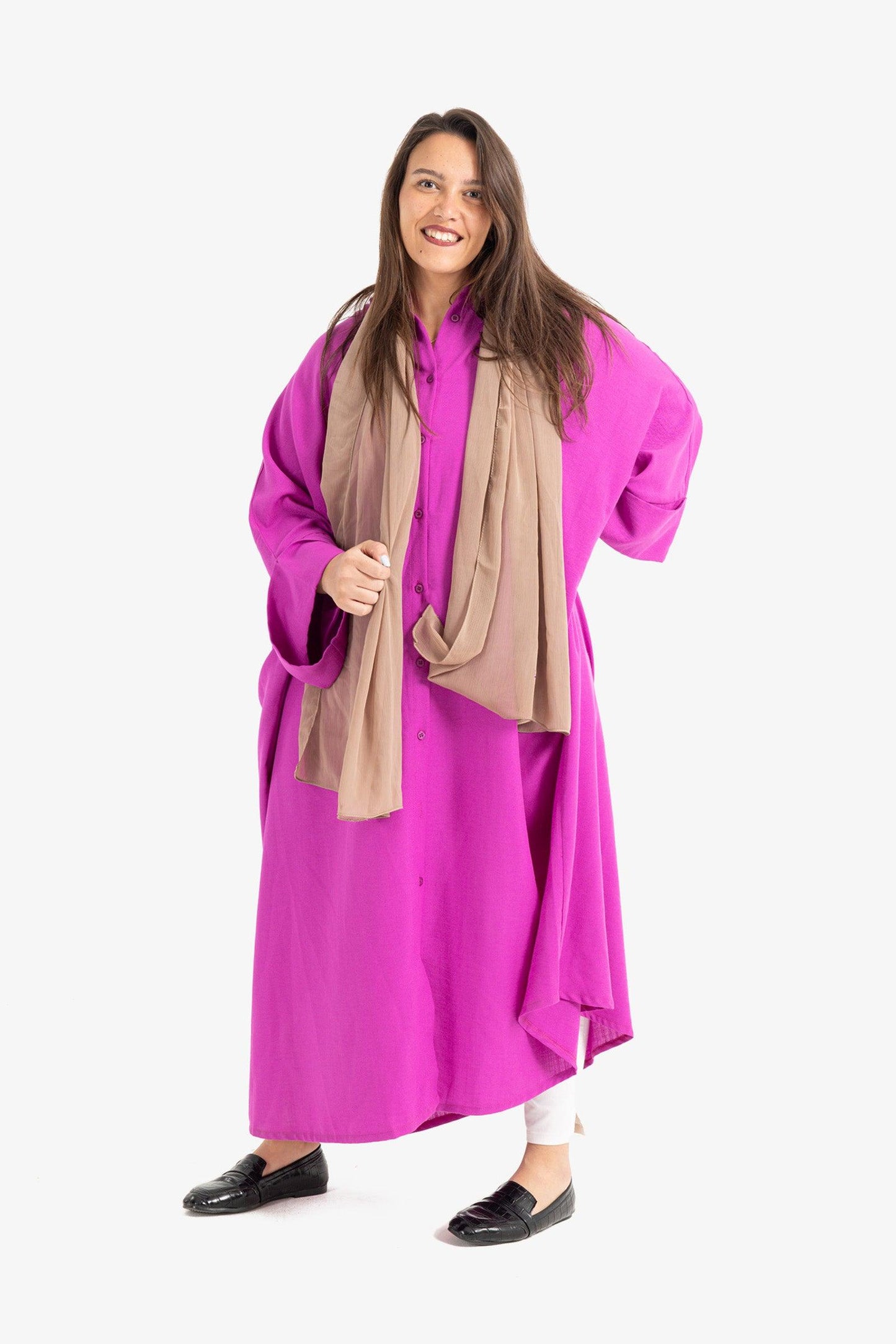 Coffee Chiffon Plain Scarf